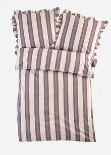 Gestreifte Bettwäsche mit Rüschen, bonprix Gestreifte Bettwäsche mit Rüschen, bonprix
