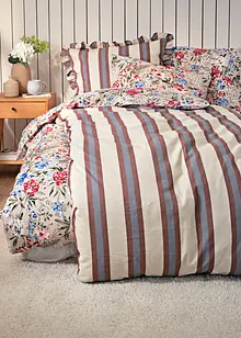 Gestreifte Bettwäsche mit Rüschen, bonprix Gestreifte Bettwäsche mit Rüschen, bonprix