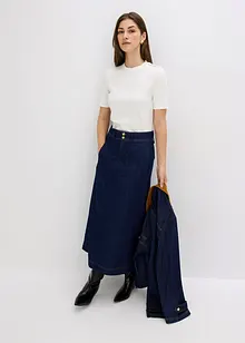 T-shirt côtelé en viscose douce et extensible, bonprix T-shirt côtelé en viscose douce et extensible, bonprix