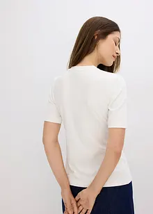 T-shirt côtelé en viscose douce et extensible, bonprix T-shirt côtelé en viscose douce et extensible, bonprix