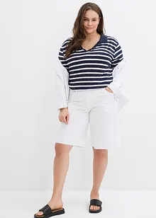 Bermuda mit offener Saumkante, bonprix Bermuda mit offener Saumkante, bonprix