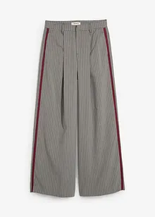 Pantalon à pinces et galon contrastant, bonprix Pantalon à pinces et galon contrastant, bonprix