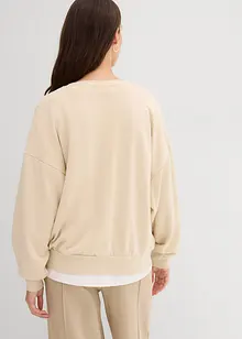 Sweat oversize doux en coton mélangé, bonprix Sweat oversize doux en coton mélangé, bonprix