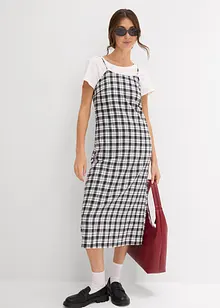 Flanell-Trägerkleid aus reiner Baumwolle, bonprix Flanell-Trägerkleid aus reiner Baumwolle, bonprix