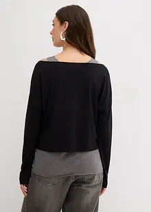 Top und Langarmshirt (2-tlg.Set) aus Jersey, bonprix Top und Langarmshirt (2-tlg.Set) aus Jersey, bonprix