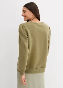 Sweat-shirt en coton mélangé avec broderie, bonprix Sweat-shirt en coton mélangé avec broderie, bonprix