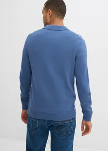 Polo-Pullover mit Argyle-Muster aus reiner Baumwolle, bonprix Polo-Pullover mit Argyle-Muster aus reiner Baumwolle, bonprix