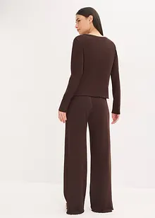 Pyjama boutonné en matière côtelée, bonprix Pyjama boutonné en matière côtelée, bonprix