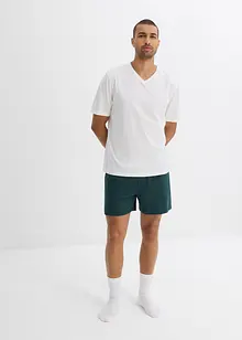 T-Shirt und 2 Pyjamaunterteile  aus reiner Bio-Baumwolle (3-tlg.Set), bonprix T-Shirt und 2 Pyjamaunterteile  aus reiner Bio-Baumwolle (3-tlg.Set), bonprix