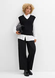 Pantalon palazzo aspect laine, bonprix Pantalon palazzo aspect laine, bonprix
