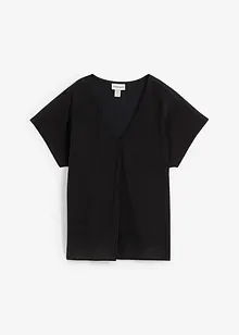 T-shirt avec soie et empiècement tissé, bonprix T-shirt avec soie et empiècement tissé, bonprix