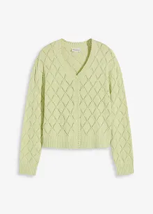 Gilet en maille ajourée, bonprix Gilet en maille ajourée, bonprix