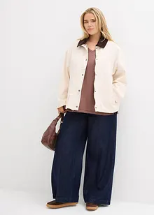 Veste légère en twill avec col en velours côtelé, bonprix Veste légère en twill avec col en velours côtelé, bonprix