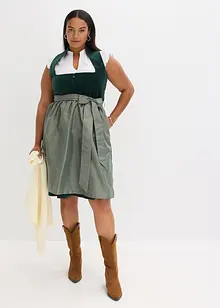 Dirndl mit Samt-Mieder und Satin-Schürze (2-tlg.Set), bonprix Dirndl mit Samt-Mieder und Satin-Schürze (2-tlg.Set), bonprix