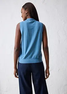Feinstricktop mit Seidenanteil und Polokragen, bonprix Feinstricktop mit Seidenanteil und Polokragen, bonprix