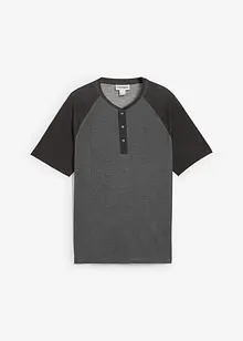 Henleyshirt, Kurzarm in gewaschener Optik aus reiner Bio-Baumwolle, bonprix Henleyshirt, Kurzarm in gewaschener Optik aus reiner Bio-Baumwolle, bonprix