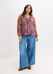 Chemisier en mousseline à volants, bonprix Chemisier en mousseline à volants, bonprix