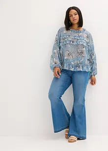 Blouse en mousseline à volants, bonprix Blouse en mousseline à volants, bonprix