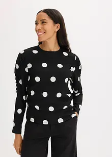 Langarmshirt aus strukturiertem Crêpe, bonprix Langarmshirt aus strukturiertem Crêpe, bonprix