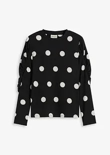 T-shirt manches longues en crêpe texturé, bonprix T-shirt manches longues en crêpe texturé, bonprix