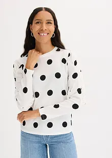 Langarmshirt aus strukturiertem Crêpe, bonprix Langarmshirt aus strukturiertem Crêpe, bonprix