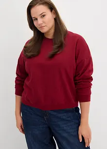 Kurzes Oversize-Sweatshirt aus reiner Bio-Baumwolle, bonprix Kurzes Oversize-Sweatshirt aus reiner Bio-Baumwolle, bonprix