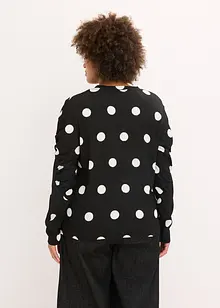 T-shirt manches longues en crêpe texturé, bonprix T-shirt manches longues en crêpe texturé, bonprix
