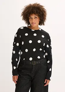 T-shirt manches longues en crêpe texturé, bonprix T-shirt manches longues en crêpe texturé, bonprix