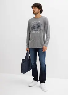 Lot de 2 T-shirts manches longues 100% coton, bonprix Lot de 2 T-shirts manches longues 100% coton, bonprix