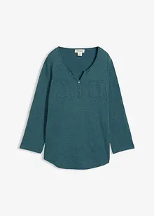 Baumwoll-Henleyshirt mit Knopfleiste, bonprix Baumwoll-Henleyshirt mit Knopfleiste, bonprix