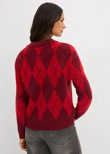 Feinstrickpullover mit Karomuster, bonprix Feinstrickpullover mit Karomuster, bonprix