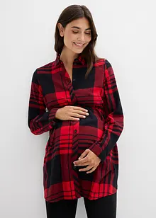 Lange Umstandsbluse aus weichem Baumwoll-Flanell, bonprix Lange Umstandsbluse aus weichem Baumwoll-Flanell, bonprix