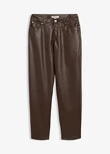 Pantalon barrel enduit, taille mi-haute, bonprix Pantalon barrel enduit, taille mi-haute, bonprix