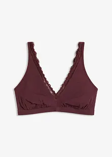 Geripptes Bralette mit Bio-Baumwolle und Spitze, bonprix Geripptes Bralette mit Bio-Baumwolle und Spitze, bonprix