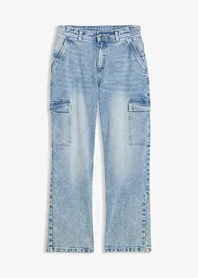 Weite Cargo-Jeans Mid Waist, bonprix Weite Cargo-Jeans Mid Waist, bonprix