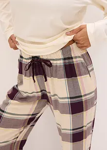 Pyjama avec pantalon tissé doux et pochette cadeau, bonprix Pyjama avec pantalon tissé doux et pochette cadeau, bonprix