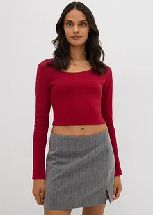Kurzes Rippshirt, bonprix Kurzes Rippshirt, bonprix