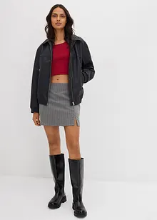 Kurzes Rippshirt, bonprix Kurzes Rippshirt, bonprix