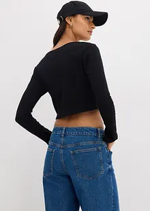 Kurzes Rippshirt, bonprix Kurzes Rippshirt, bonprix