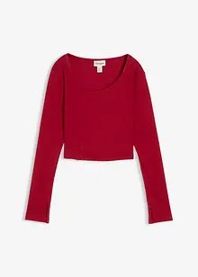Kurzes Rippshirt, bonprix Kurzes Rippshirt, bonprix