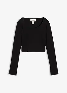 Kurzes Rippshirt, bonprix Kurzes Rippshirt, bonprix