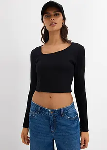 Kurzes Rippshirt, bonprix Kurzes Rippshirt, bonprix