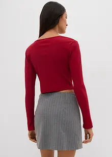 Kurzes Rippshirt, bonprix Kurzes Rippshirt, bonprix