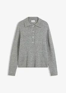 Pull polo avec laine, bonprix Pull polo avec laine, bonprix