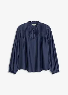 Tunique en satin brillant avec passepoils, bonprix Tunique en satin brillant avec passepoils, bonprix