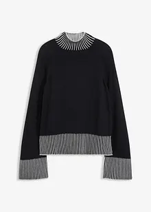 Stehkragenpullover mit Kaschmiranteil, bonprix Stehkragenpullover mit Kaschmiranteil, bonprix
