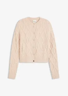 Veste bomber en maille torsadée avec laine, bonprix Veste bomber en maille torsadée avec laine, bonprix