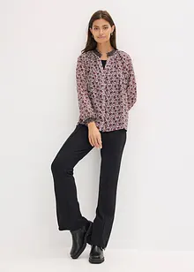 Chemisier en voile imprimé avec broderies, bonprix Chemisier en voile imprimé avec broderies, bonprix