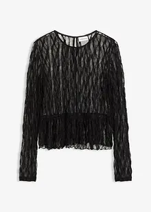 T-shirt manches longues en dentelle, bonprix T-shirt manches longues en dentelle, bonprix