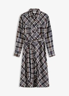 Hemdblusenkleid aus softem Flanell, bonprix Hemdblusenkleid aus softem Flanell, bonprix